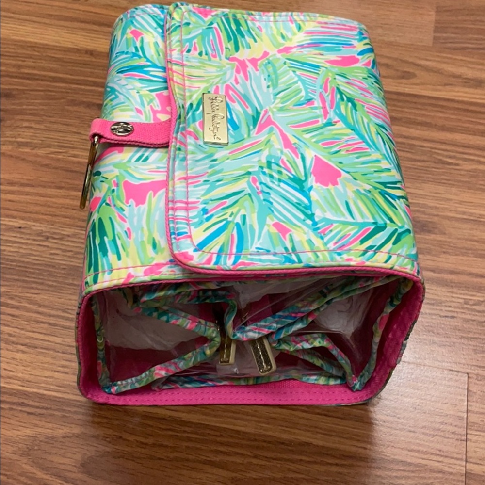 Lilly Pulitzer fold up travel cosmetic case
